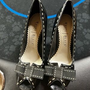 Women's Black Peep Toe Heels